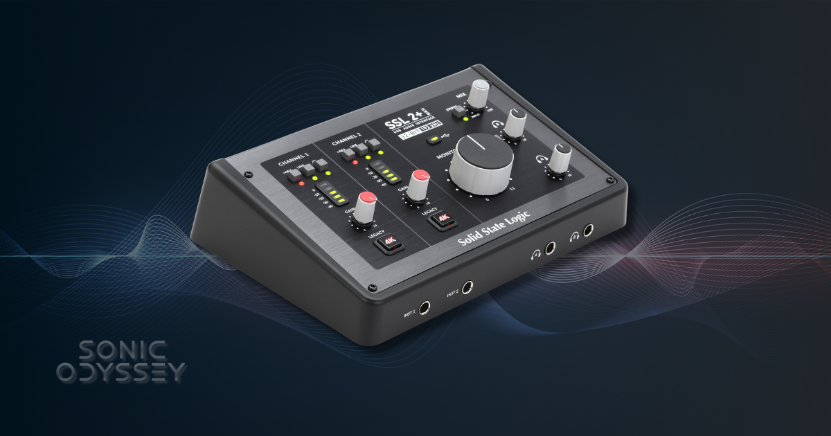 Solid State Logic SSL 2+ MKII audio interface with Legacy 4K buttons and tactile layout