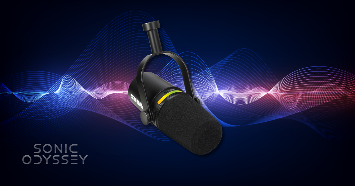 Shure MV7 USB microphone with dynamic capsule designed for podcasting and streaming.