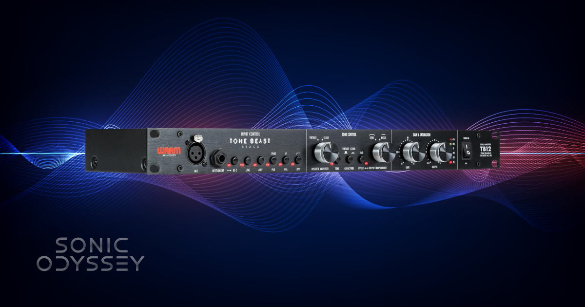 Warm Audio TB12 Tone Beast microphone preamp with gain, saturation, and tone-shaping controls.