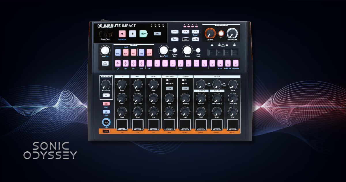 Arturia DrumBrute Impact analog drum machine with step sequencer and performance controls