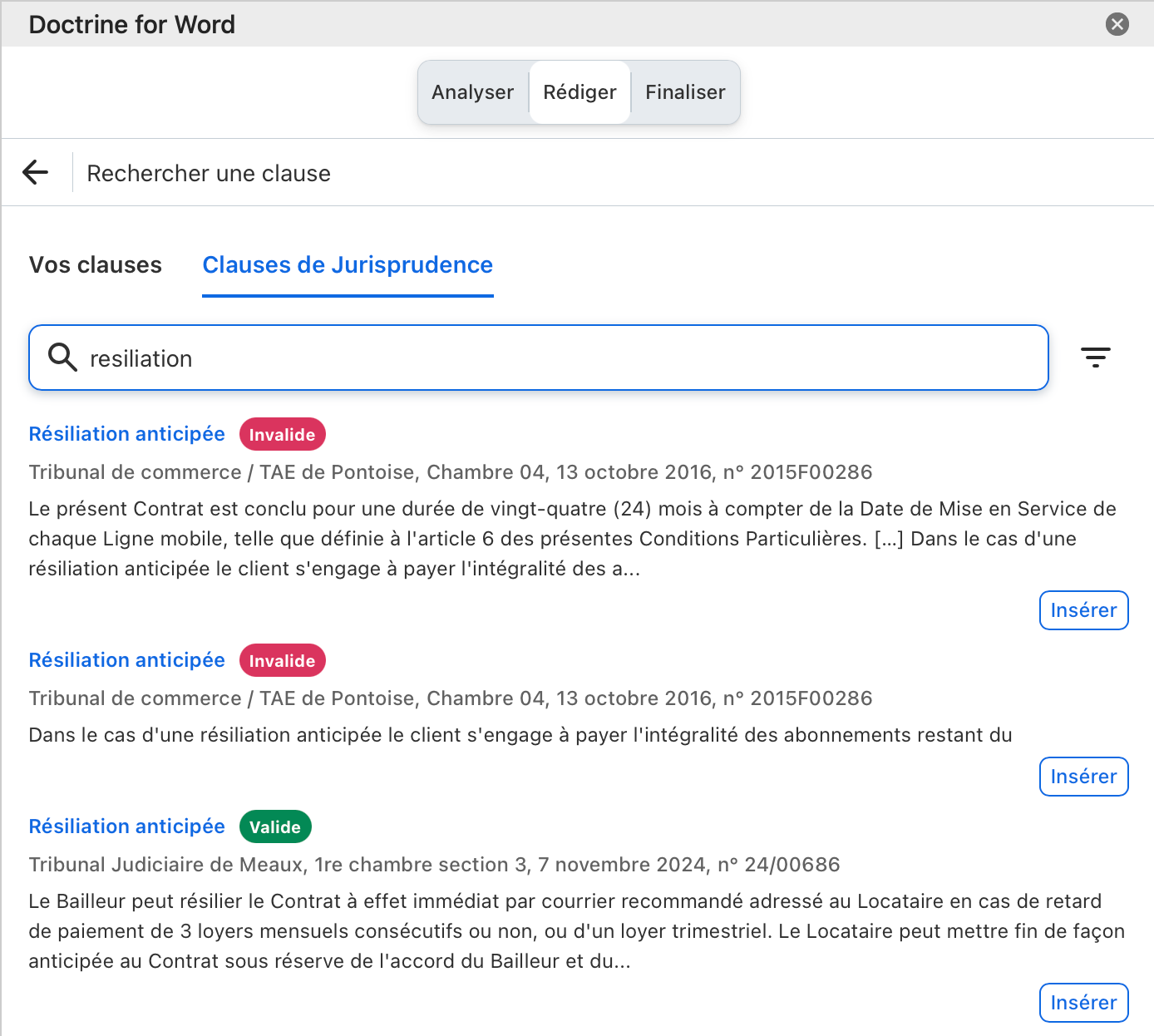 rédaction contrats clausier IA