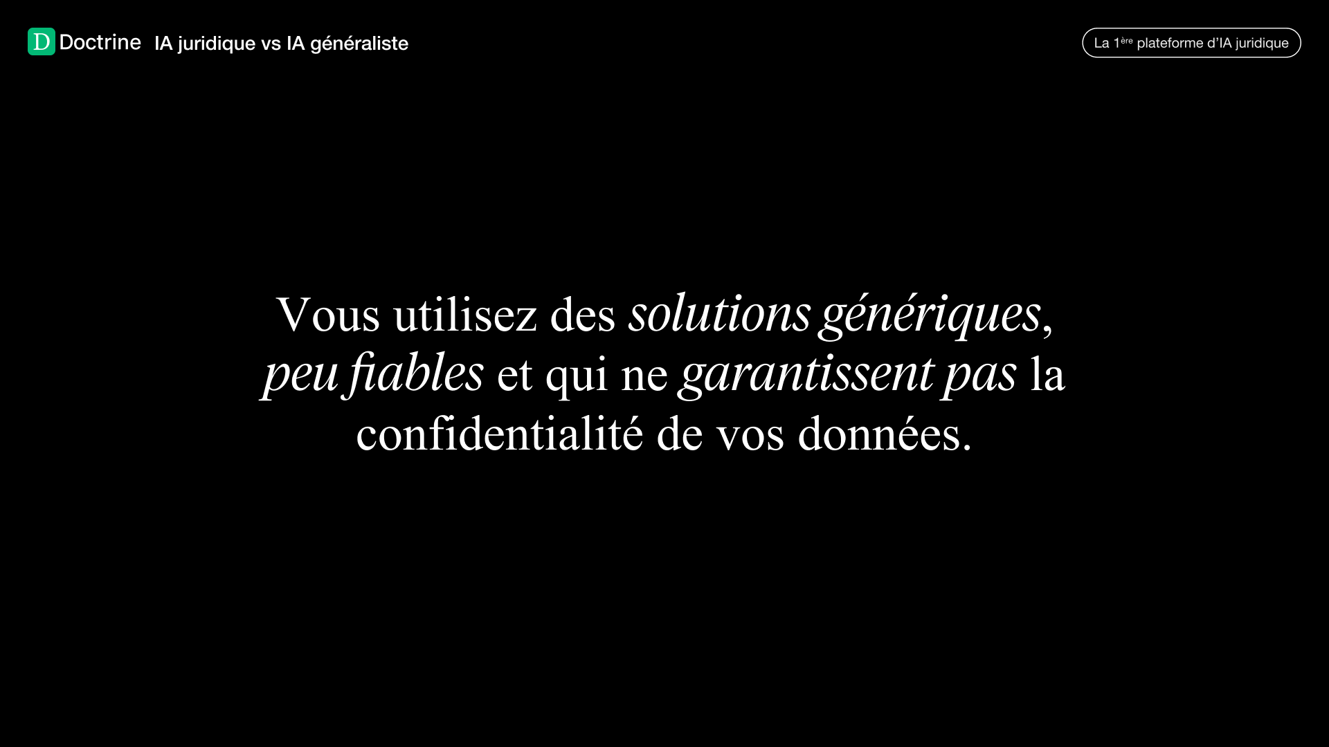 IA génaraliste ou juridique