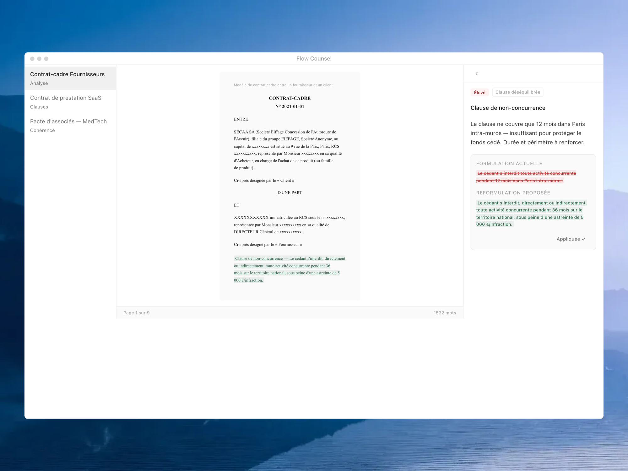 Flow Counsel analyse contrat