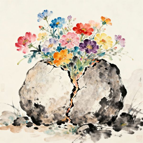 Spirit‑Stone Blooming — Opening a New Chapter from Adversity: When your hardest ground becomes the bed where new life unfolds.