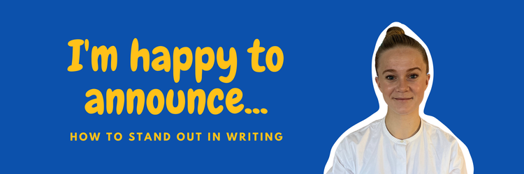 Writing challenge: "I'm happy to announce..." 🎉