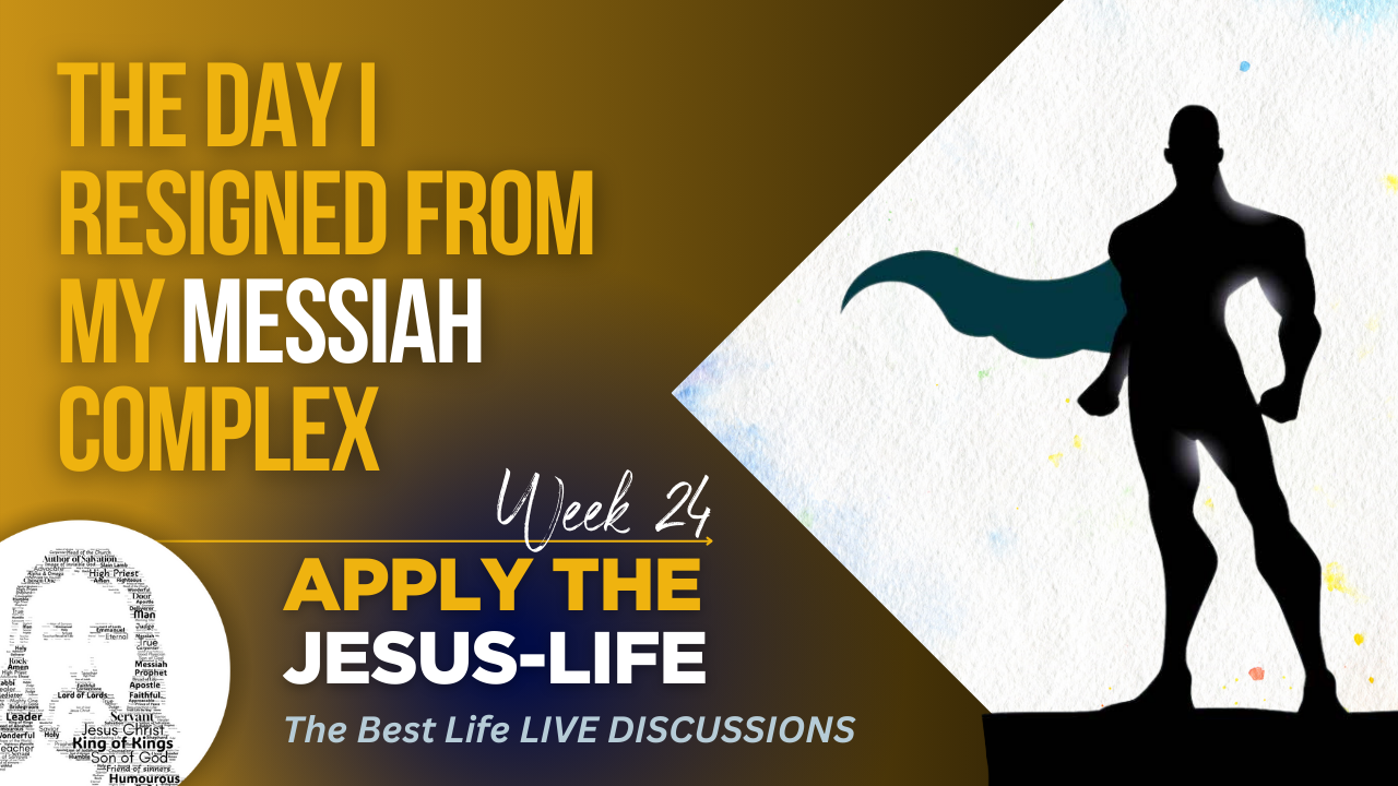 The Day I Resigned from my 'Messiah Complex'