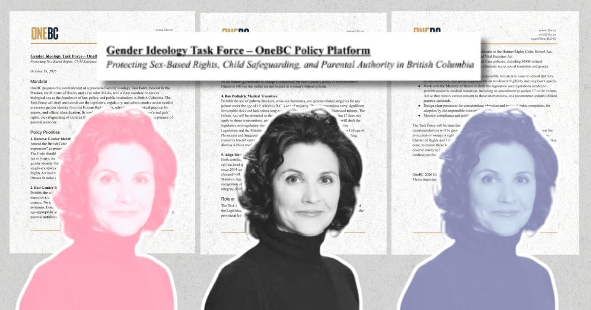 OneBC’s ‘Gender Ideology Task Force’ is still worth worrying about
