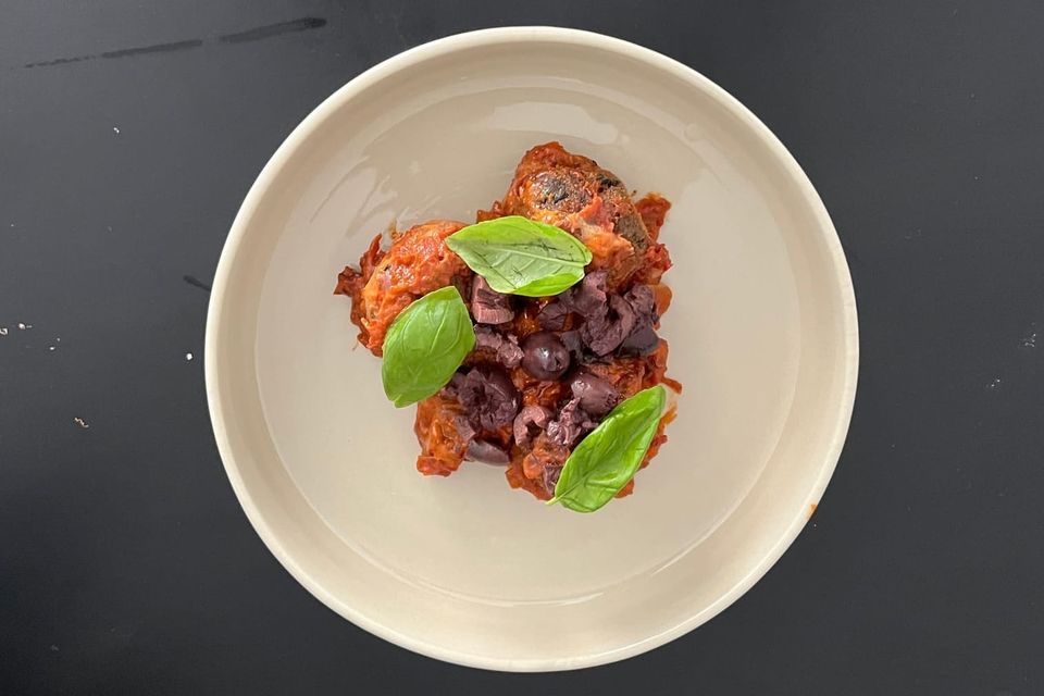 Aubergine dumplings à la Parmigiano