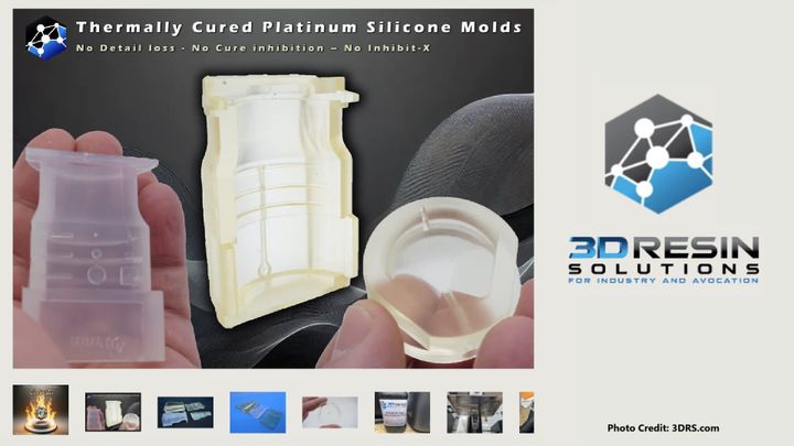Platinum Cure Safe 3D Printing Resin for SLA