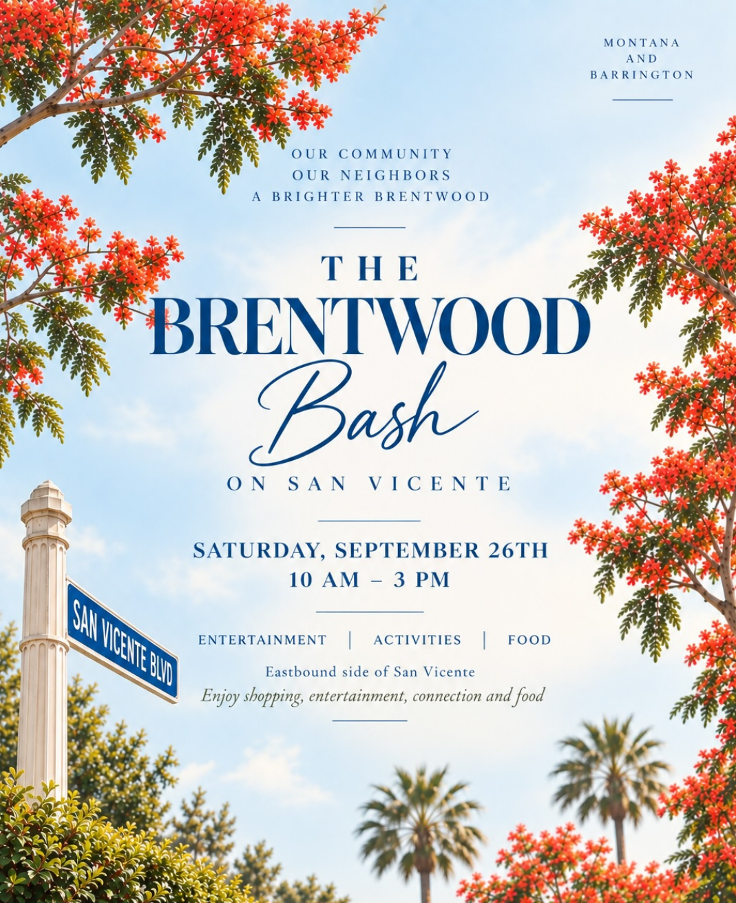 Inaugural Brentwood Bash to bring vendors, food and family activities to San Vicente Boulevard