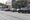 Parking enforcement vehicle with forward-facing cameras mounted on roof for automated bike lane violation detection in Santa Monica