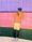 Painting titled 'Street Musician in Santa Monica' by artist Michi Tagawa, part of SMC Emeritus Annual Student Art Exhibition 2026