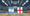 Argentine flag playing soccer vs English flag