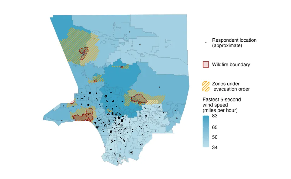 map of LA County disasters