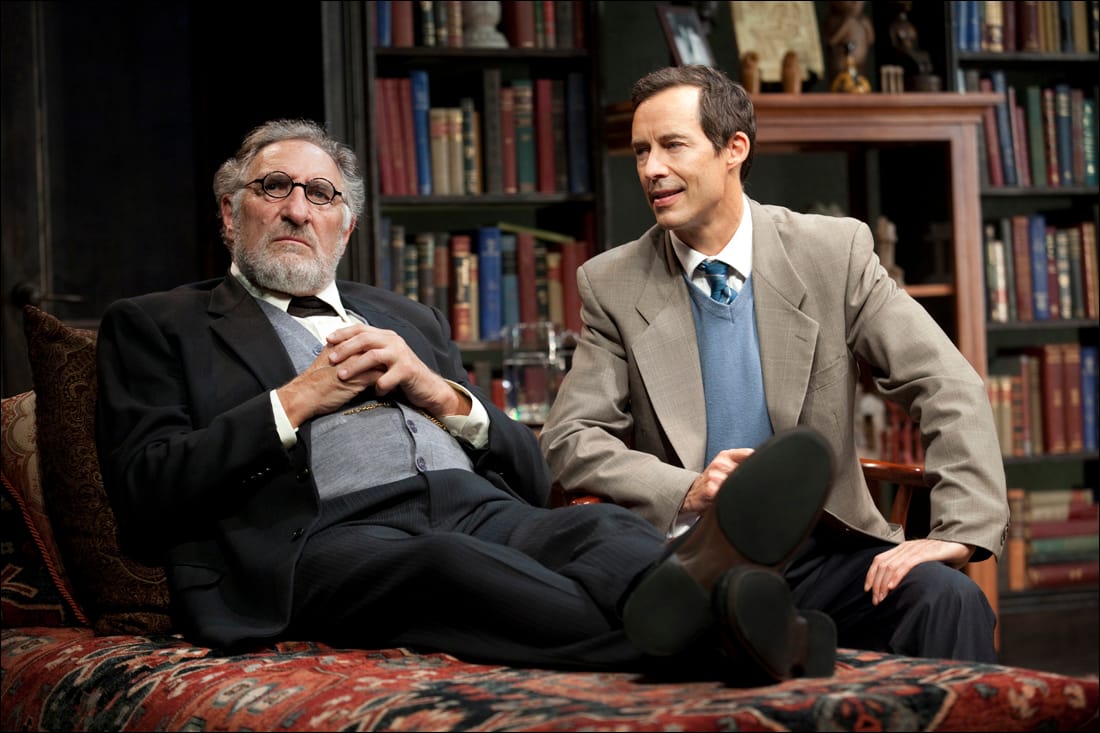 Judd Hirsch (left) and Tom Cavanagh star in 'Freud's Last Session.' (Photo courtesy Broad Stage) 