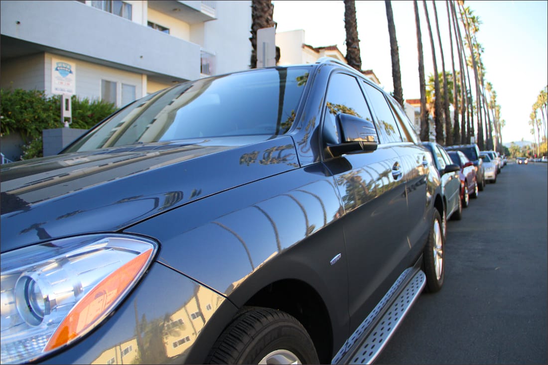 Cars park along Fourth Street just north of California Avenue. (Photo by Daniel Archuleta)