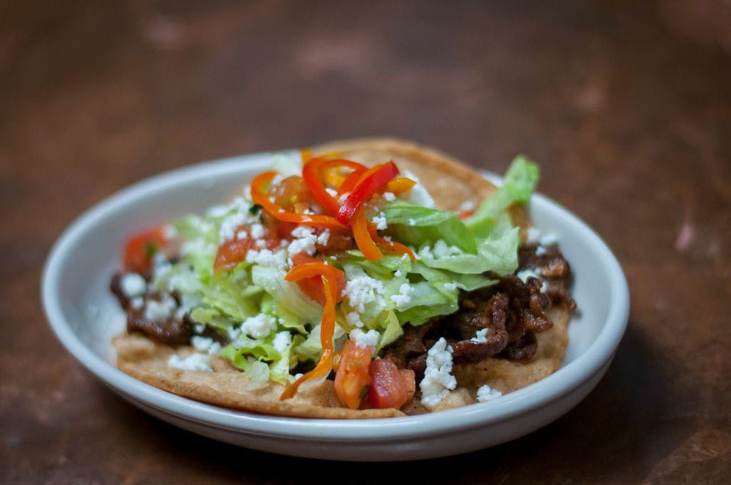 Flatiron steak taco with Dog Snout salsa at TINGA. (Photo courtesy TINGA)