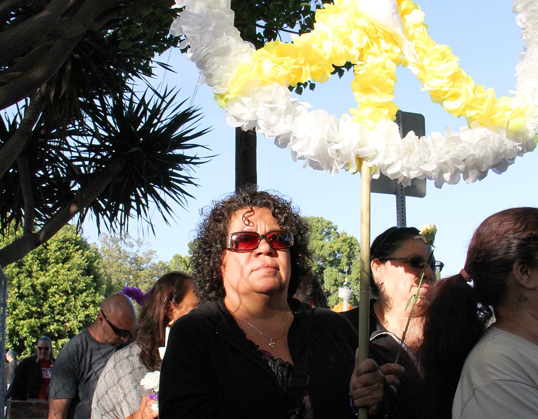 The Santa Monica Vigil for Peace and Healing began last month outside of the Yorkshire Avenue house where John Zawahri killed his father and brother before setting out on a shooting spree that left five dead. (File photo)