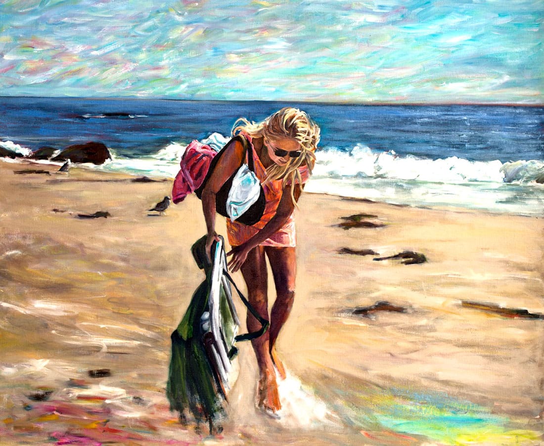 Irish artist Imelda Healy was inspired by Santa Monica to create a series of paintings like this one, which will be featured at Upper West restaurant on Pico Boulevard.