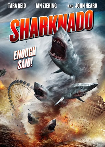 The movie poster for 'Sharknado' features a Ferris wheel but whether or not it's the one on the Santa Monica Pier remains to be seen. (Photo courtesy SyFy Channel)