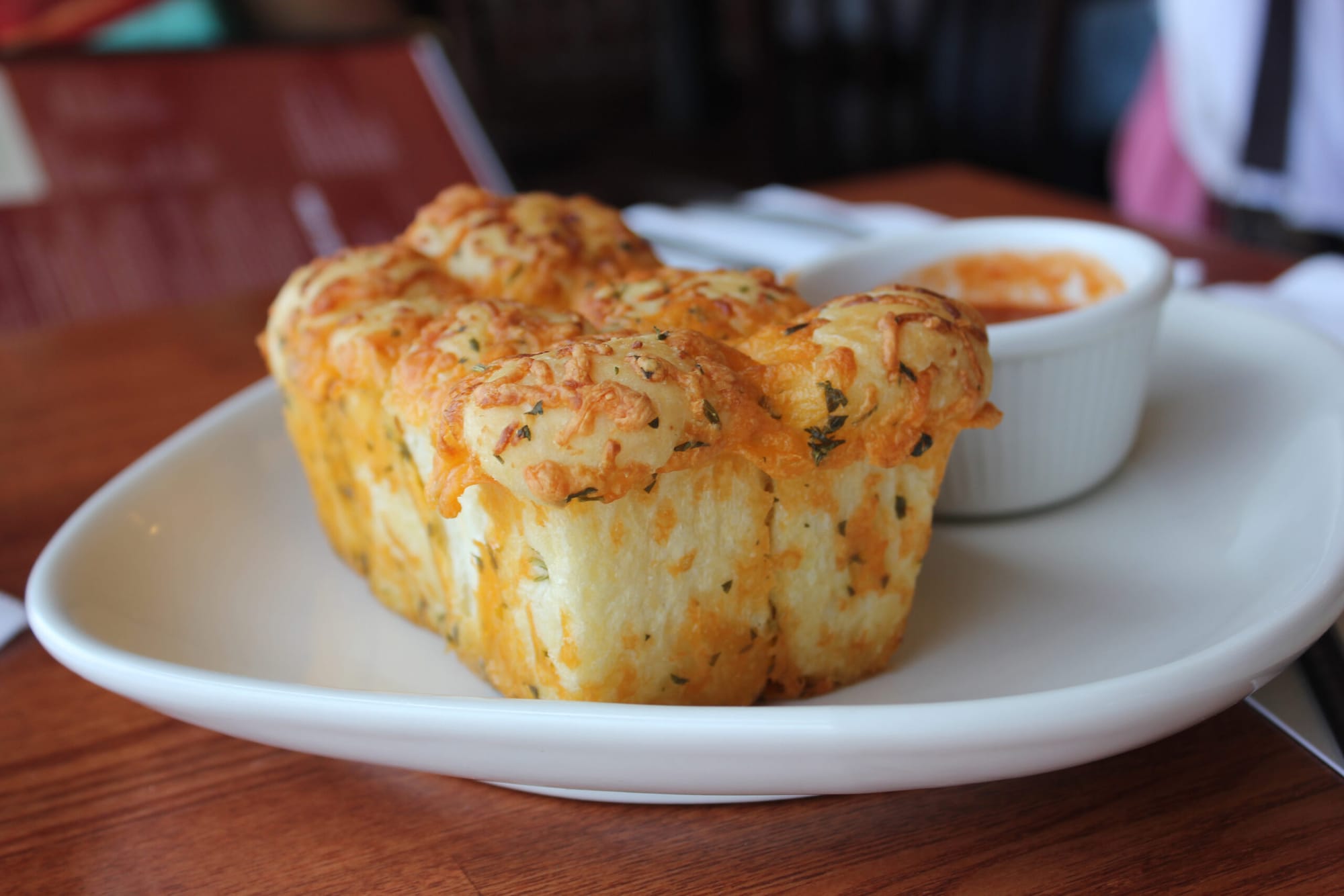 The Monkey Bread is a must if you love cheese and garlic. Who doesn't?