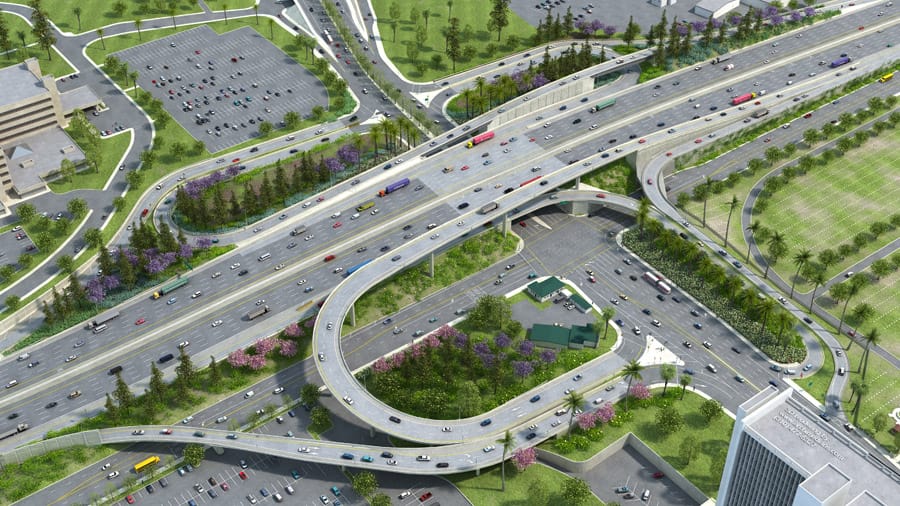 When all is said and done, this is what Wilshire Boulevard and the 405 will look like. (Rendering courtesy Metro.net)