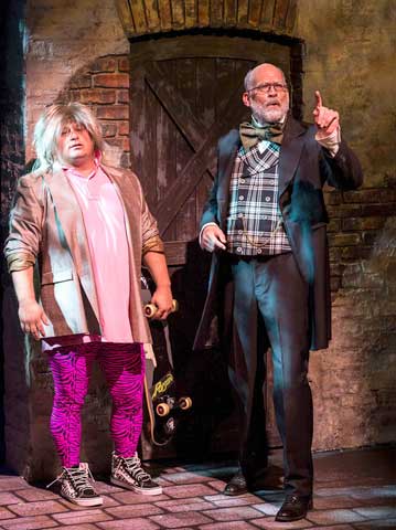 MAKING FUNNY: Frank Caeti and Ron West in the 2012 production of The Second City's ‘A Christmas Carol: Twist Your Dickens!' by Peter Gwinn and Bobby Mort at the Center Theatre Group / Kirk Douglas Theatre. (Photo courtesy Craig Schwartz)