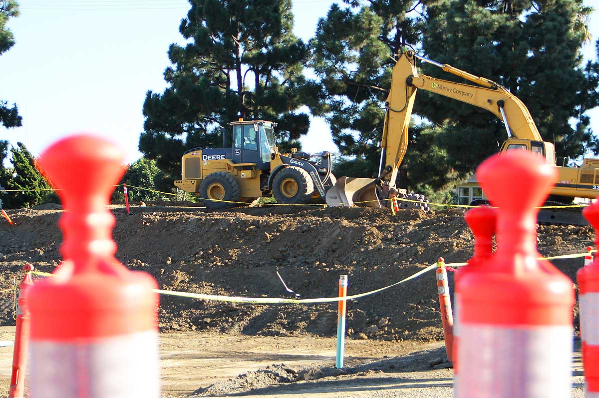 Work continues on the Expo Light Rail Line. (Daniel Archuleta daniela@www.smdp.com)