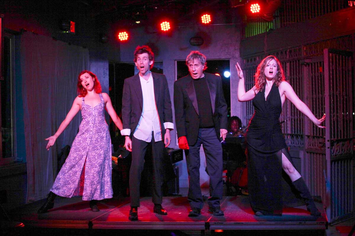 PLAYING IT UP: (L-R) Megan Rippey, Sol Mason, Paul Sand and Shay Astar, The West End Theatre cast of 'Kurt Weill at the Cuttlefish Hotel' at the Santa Monica Pier. (Photo courtesy The West End Theatre)