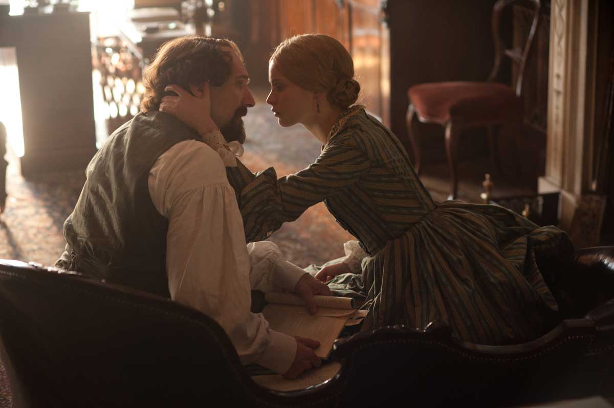 Ralph Fiennes and Felicity Jones in 'The Invisible Woman,' a love story focusing on the relationship between Charles Dickens and his mistress. (Photo courtesy Sony Pictures Classics) 