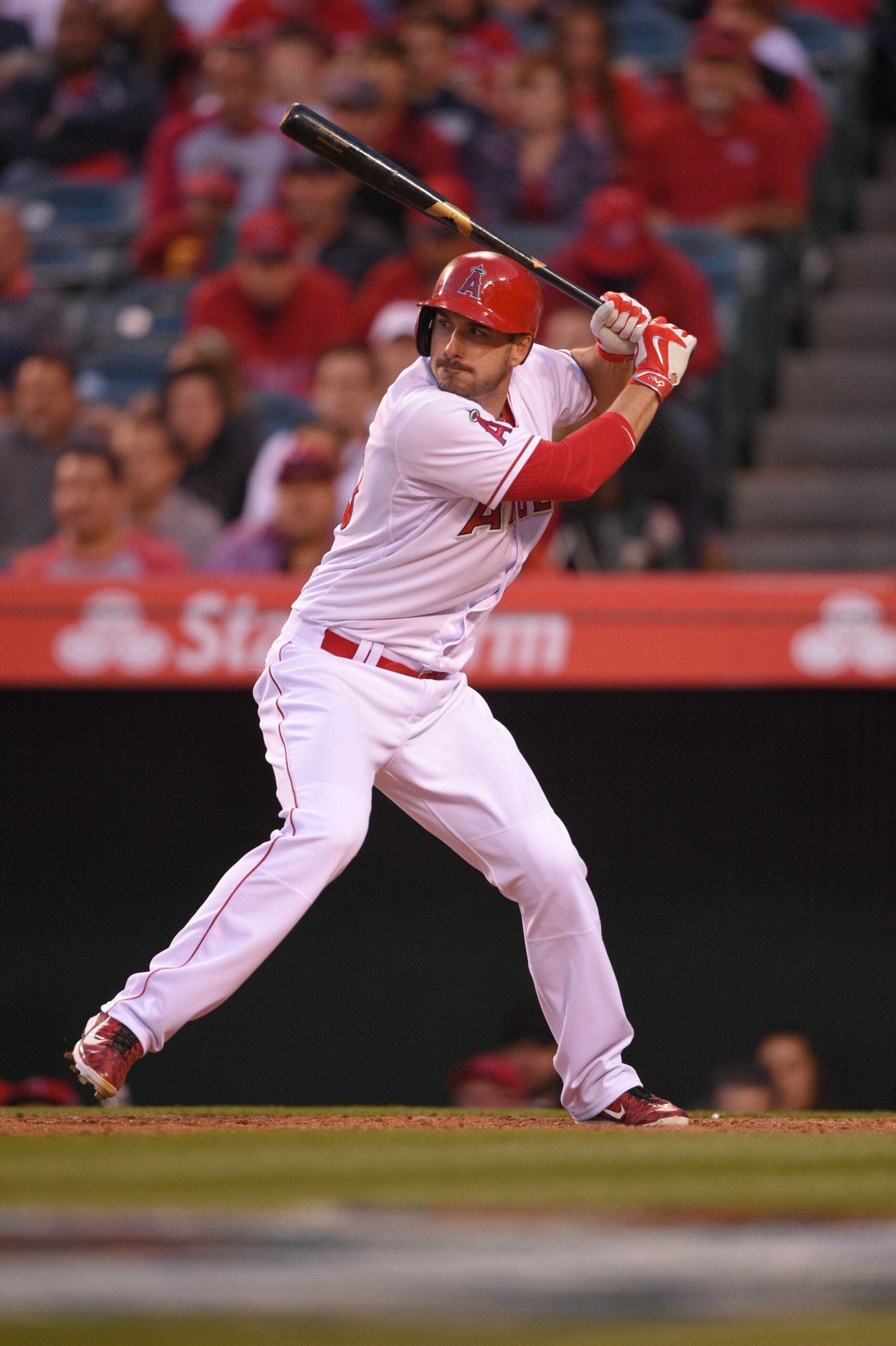Left fielder Matt Joyce sets to swing. Photo courtesy of Los Angeles Angels. 