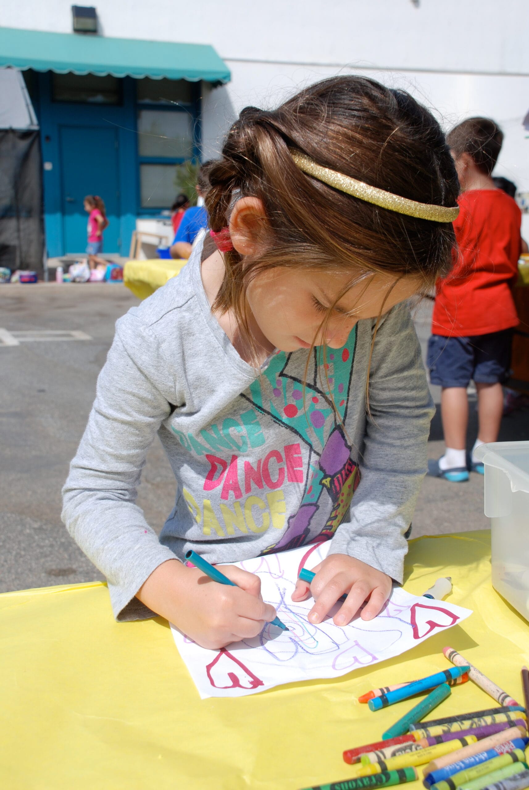 A student at Roosevelt Elementary School works on her art project earlier this month. (Photo courtesy Alisandra Rand)