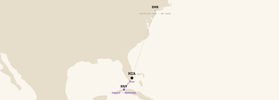 First Officer route network