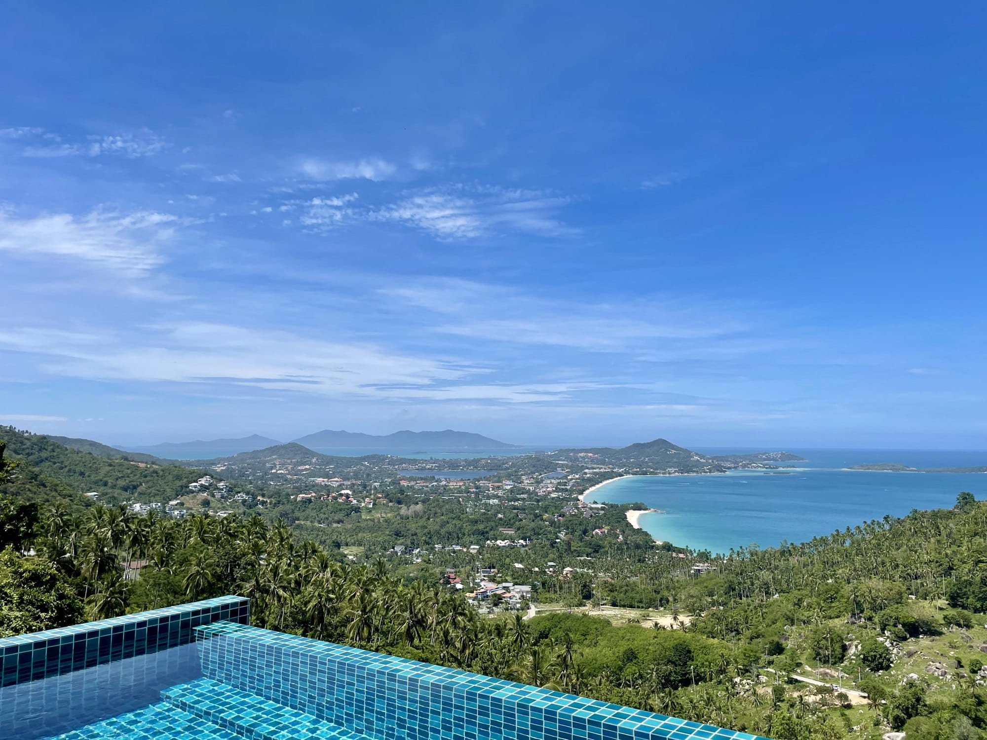 A view from above of Chaweng in Koh Samui, Thailand