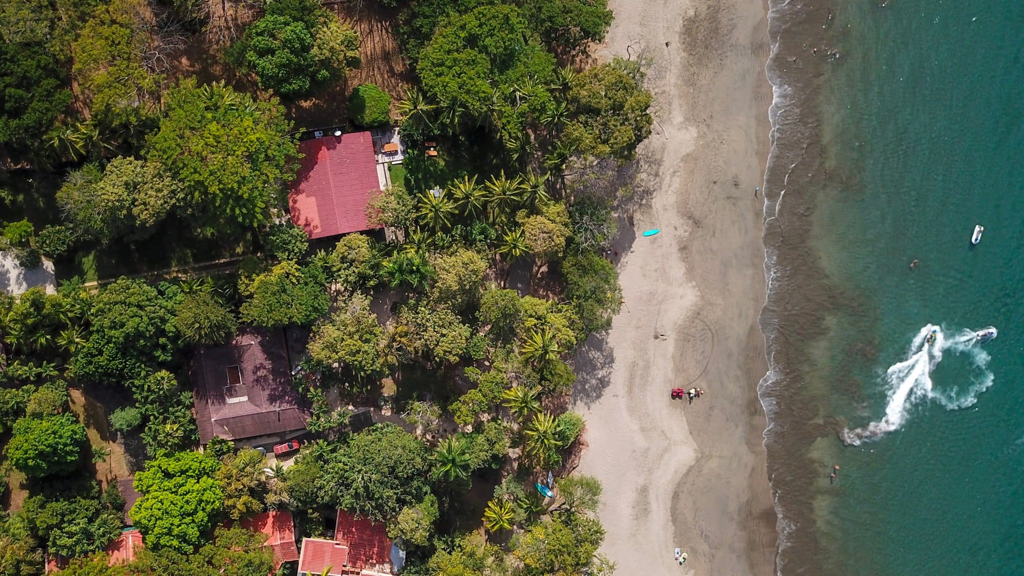 Aerial View Of The Beach In Costa Rica