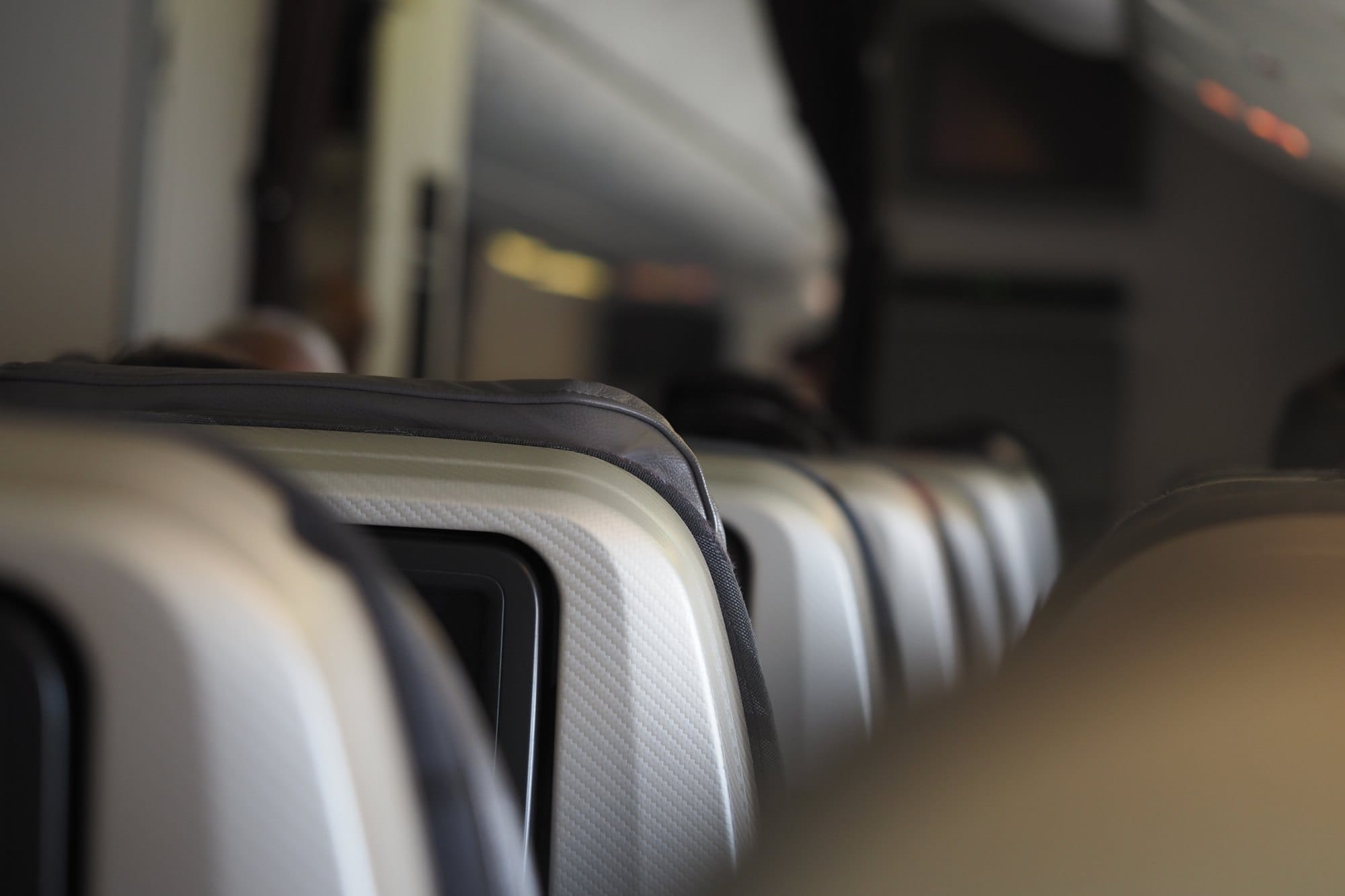 Airplane Seats on a Commercial Flight