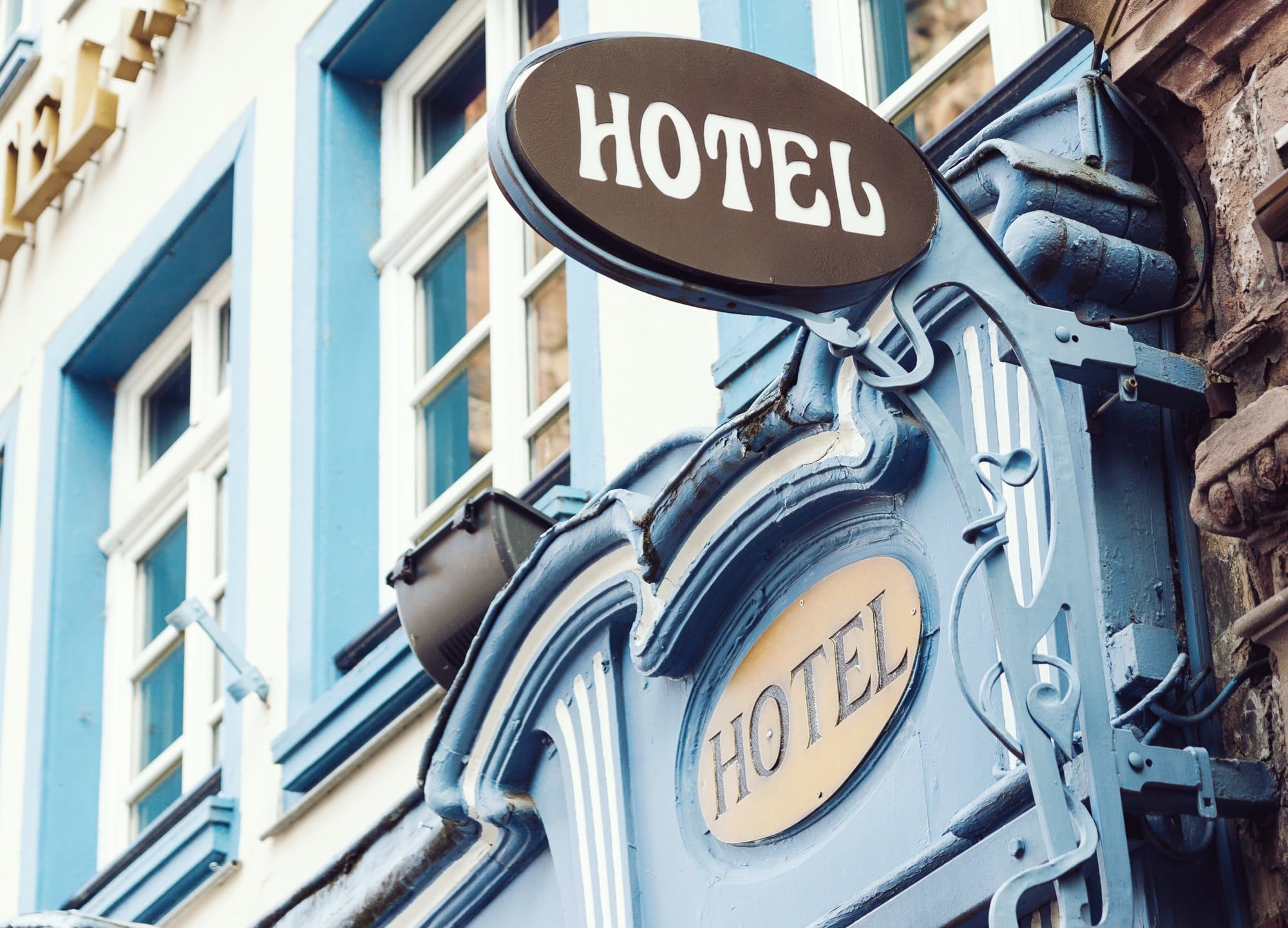 Classical style hotel outdoor sign