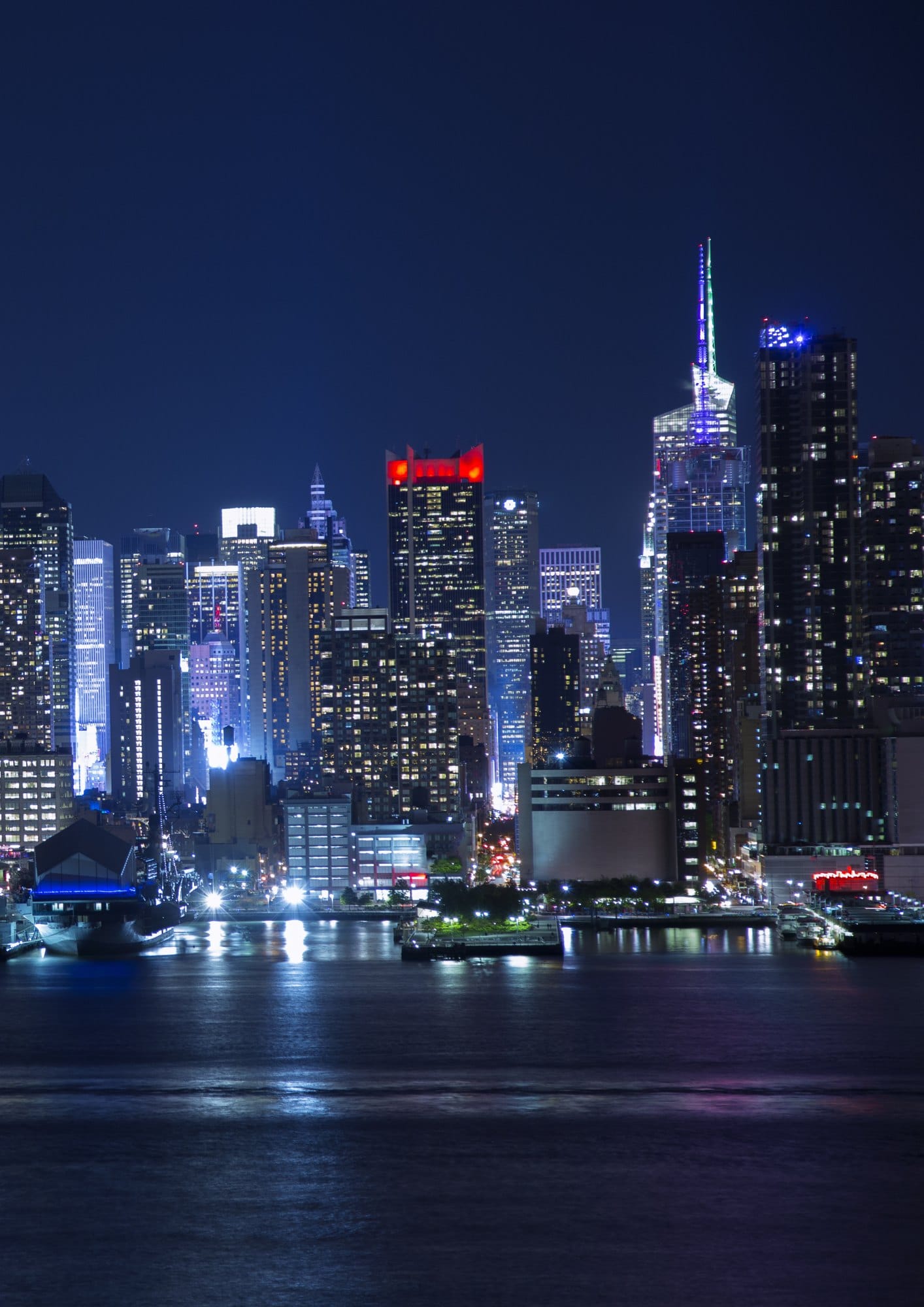 Night Skyline Of New York City