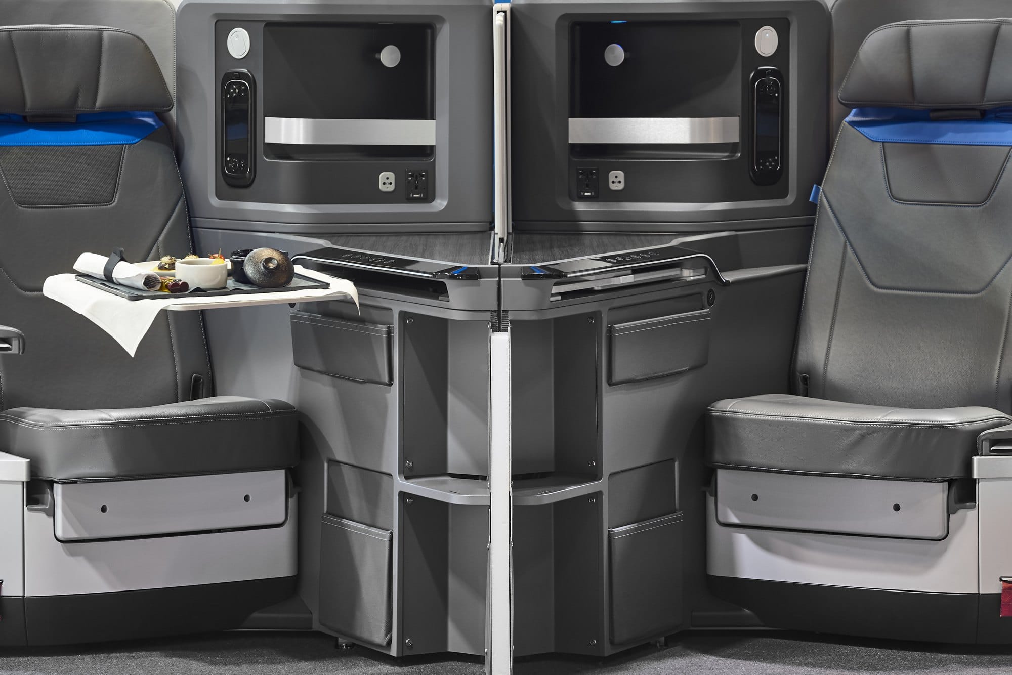 Premium Airplane Seating Arrangement with Luxury Details