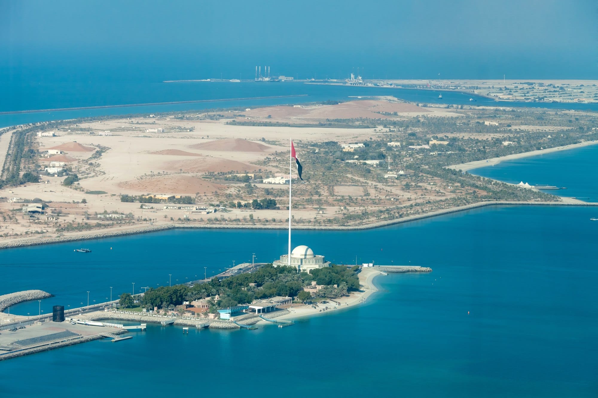 Scenic Island View of Abu Dhabi, United Arab Emirates