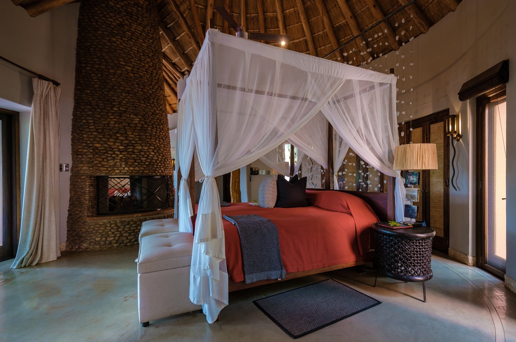 South Africa Kwazulu natal, luxury safari lodge in the bush of a Game reserve