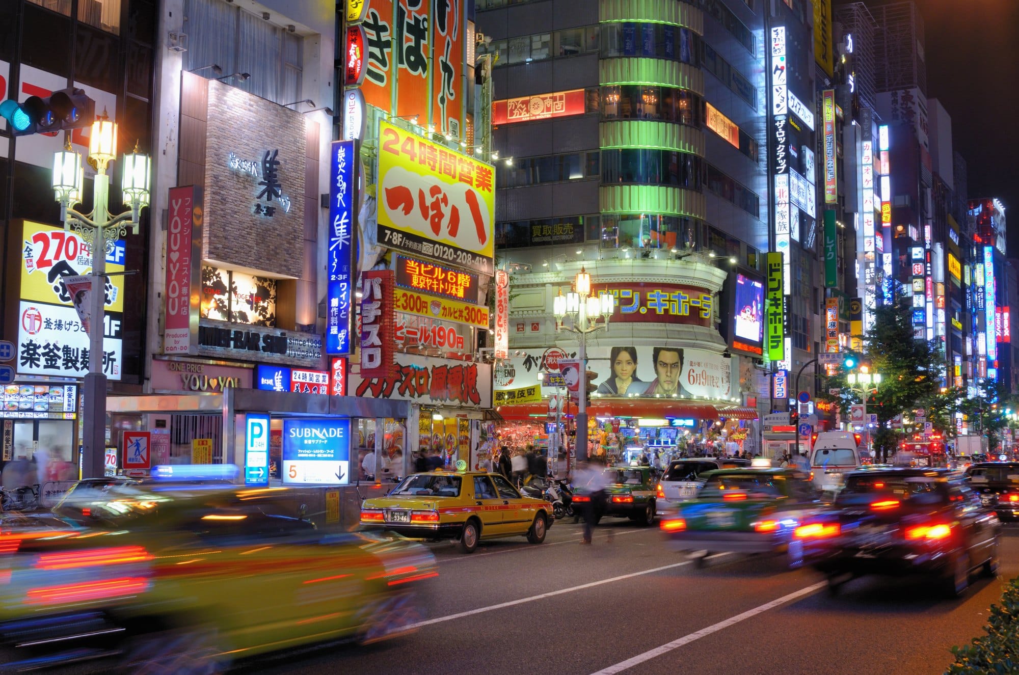 Tokyo - July 5: Yasukuni-Dori July 5, 2011 In Tokyo, Japan. Yasukuni-Dori Passes Kabukicho, The