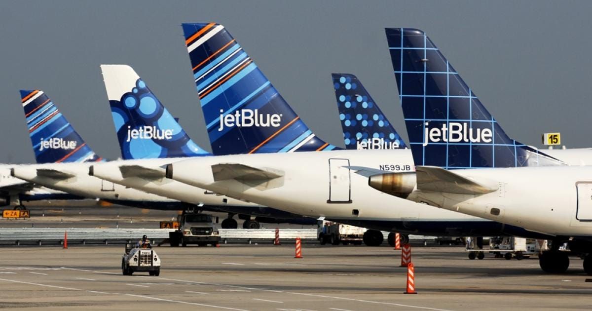 JetBlue airplanes in different liveries 