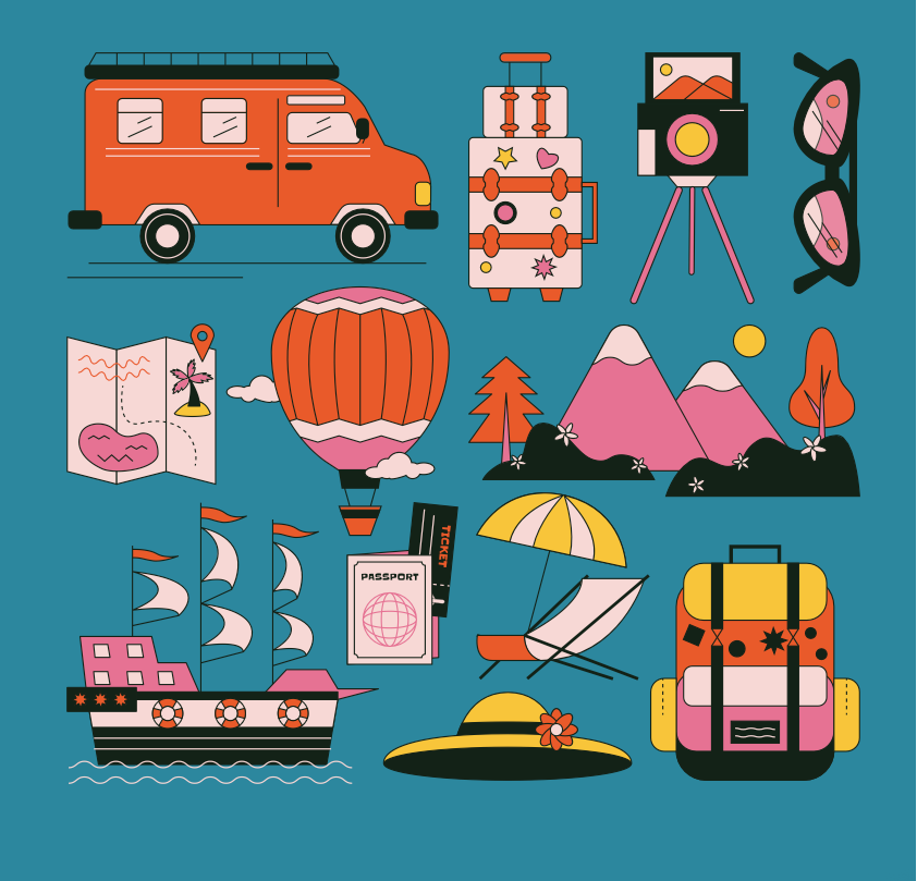 Vector Graphics of Travel Icons