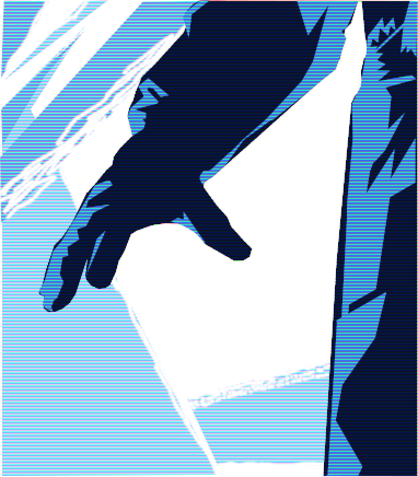 A hand reaching out from the poster of the movie THE THING