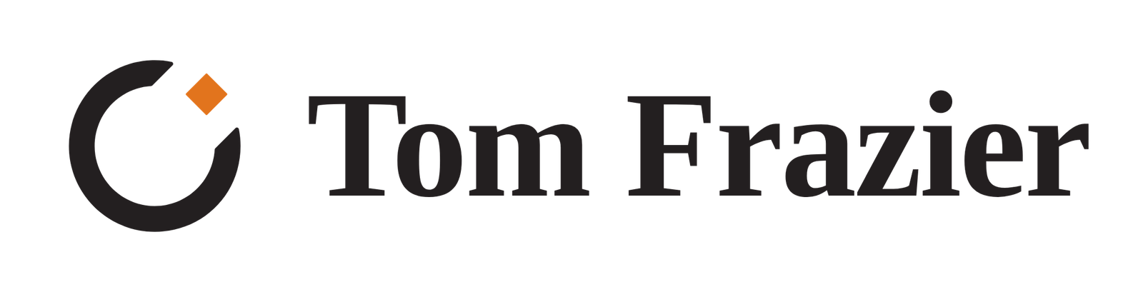 Tom Frazier logo, dark
