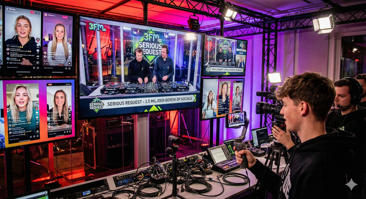 Cross-media succes: 3FM Serious Request pakte 3,5 miljoen bereik via creators & socials