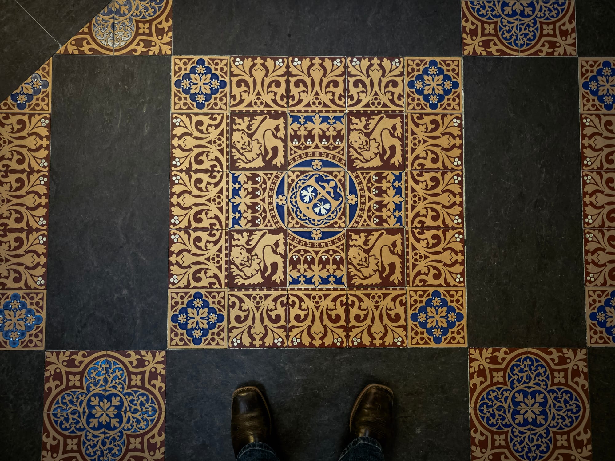 Minton tiles in St Stephen's Hall