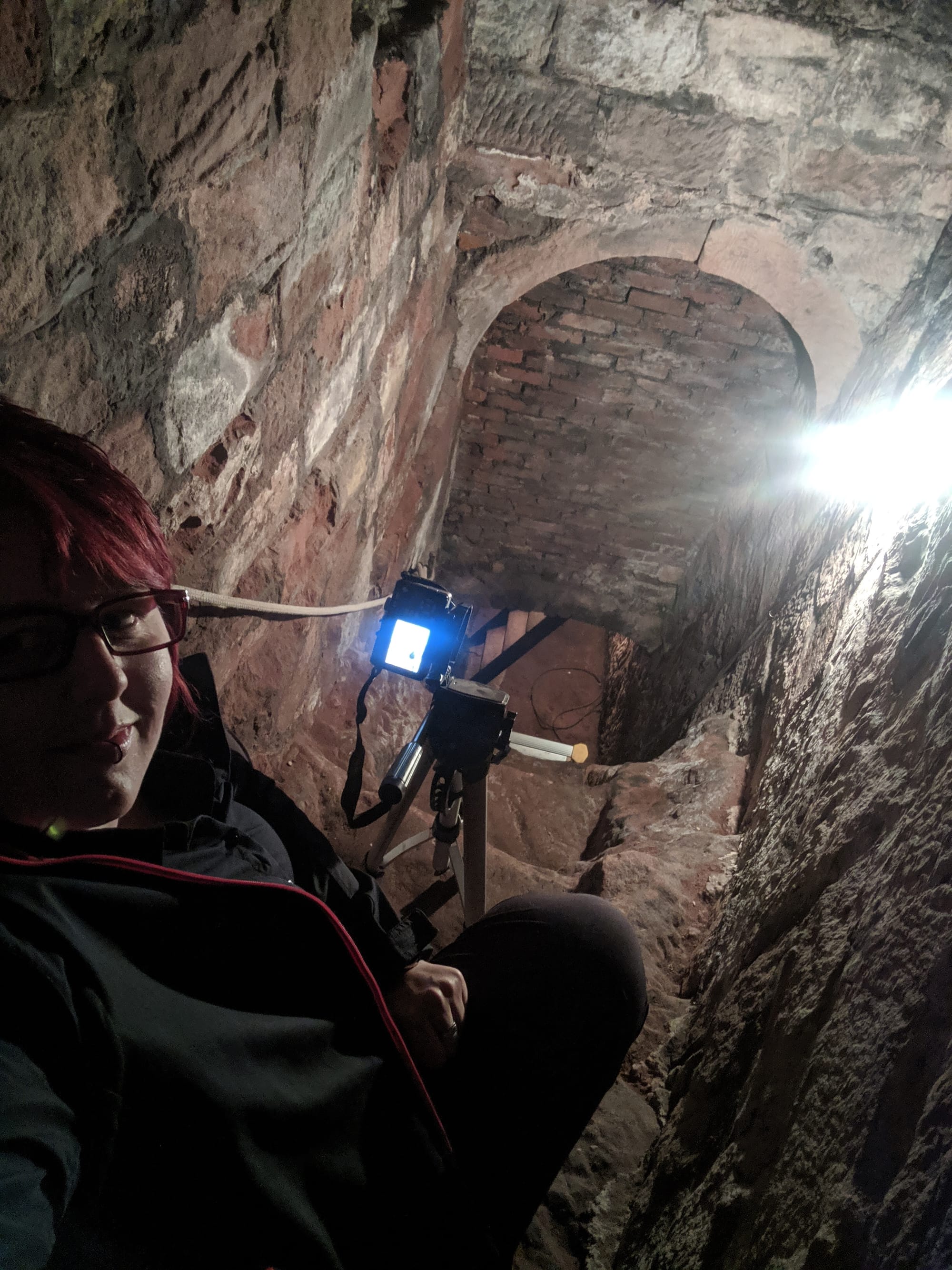 Me in the tunnels beneath St Edward's Church