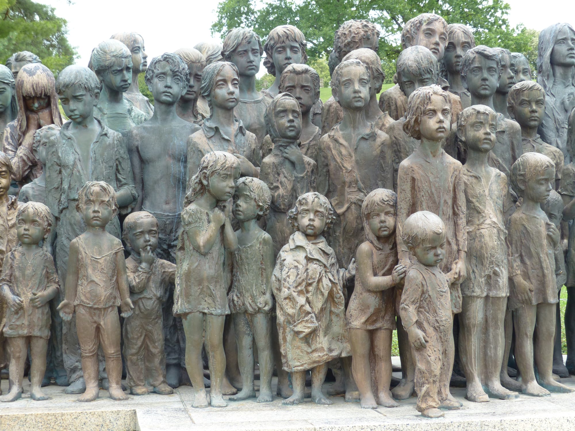 Sculpture and memorial for the children murdered in Lidice